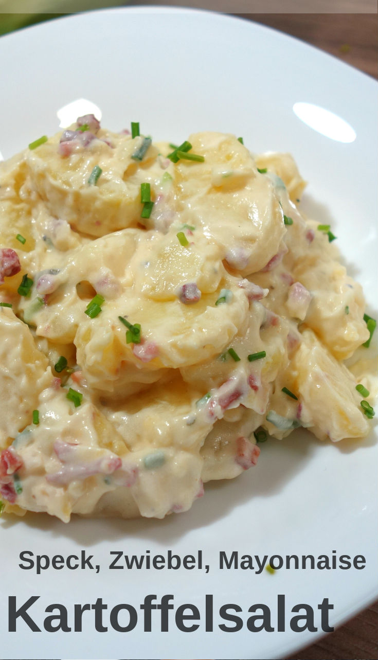 Kartoffelsalat mit Speck und Mayonnaise, für jeden Anlass - Meine Stube