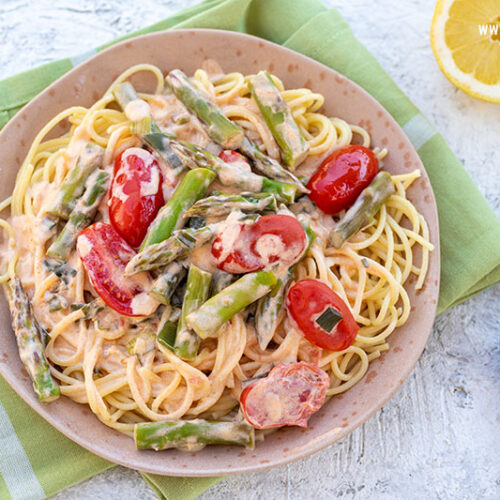 Pasta mit grünem Spargel, meinestube gekocht